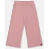 Deux Par Deux Kids'  Waffle Flare Leg Pants In Pink