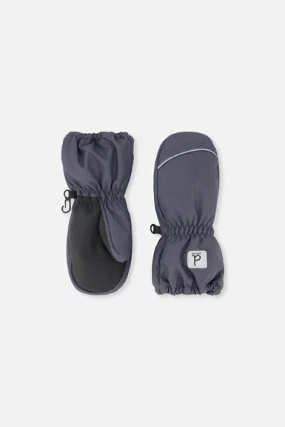 Deux Par Deux Kids'  Waterproof Play Grip Winter Mittens In Blue