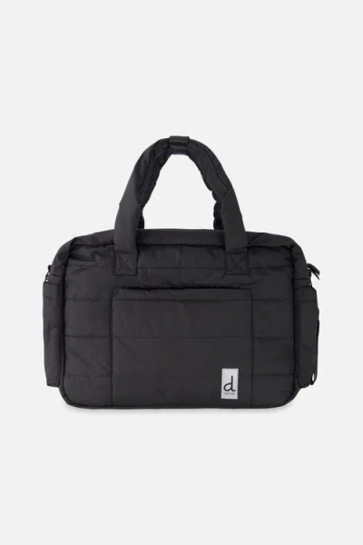 Deux Par Deux Water-repellent Changing Mat Diaper Bag In Black