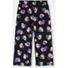 Deux Par Deux Wide Leg Fleece Pants In Black