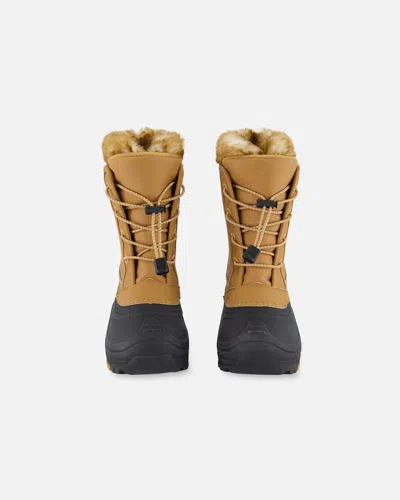 Deux Par Deux Kids' Winter Boots Brown Sugar With Removable Liner In Multi
