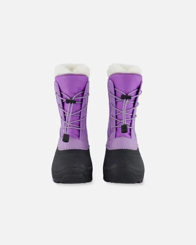 Deux Par Deux Kids' Winter Boots Lavender With Removable Liner In Purple