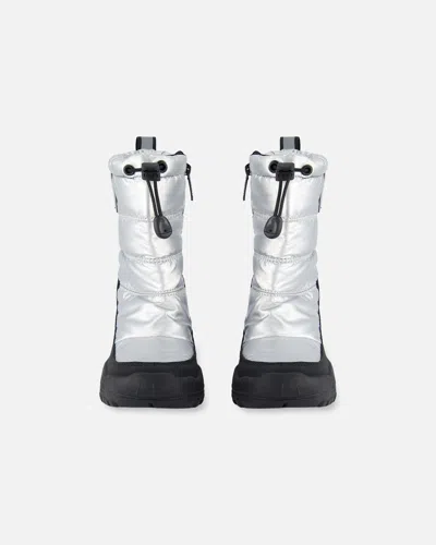 Deux Par Deux Kids' Winter Boots Silver