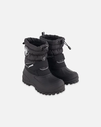 Deux Par Deux Kids' Winter Boots Solid Black