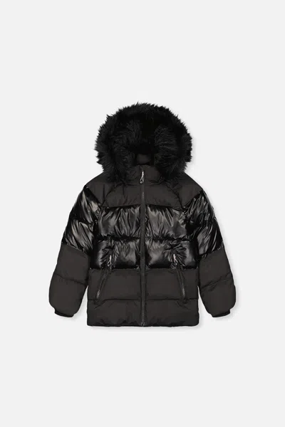 Deux Par Deux Kids' Winter Jacket Black