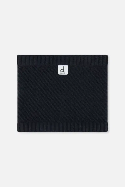 Deux Par Deux Kids' Winter Knit Neckwarmer Black In Pattern