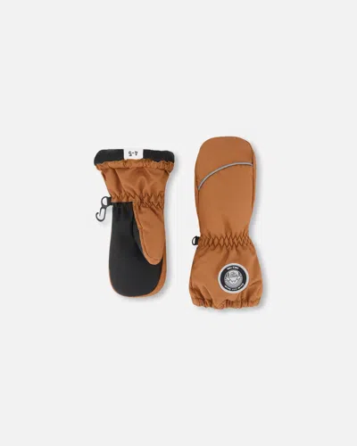 Deux Par Deux Kids' Winter Mittens Play Brown Sugar