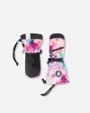 Deux Par Deux Winter Mittens Teknik Watercolor Flower In Pink