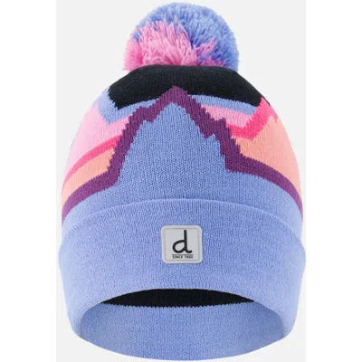 Deux Par Deux Kids'  Winter Mountains Pompom Lined Knit Hat In Multi