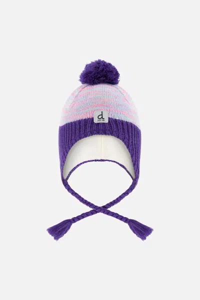 Deux Par Deux Kids' Winter Peruvian Knit Hat With Pompom Multicolored