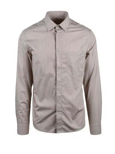 Deuxieme Beige Cotton Shirt In Brown
