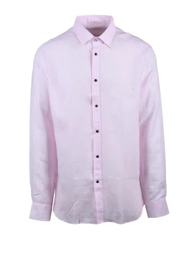 Deuxieme Pink Linen Shirt In Multi