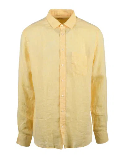 Deuxieme Yellow Linen Men Shirt