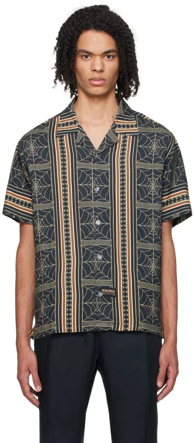 Deva States Black & Beige Print Shirt In Multi
