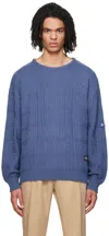 Deva States Blue Jacquard Sweater In Blue