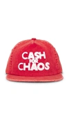 Deva States Cash Distressed Strapback Cap In Red