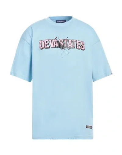 Deva States Devá States Man T-shirt Sky Blue Size M Cotton