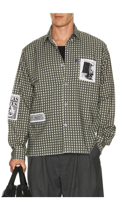 Deva States Empty Plaid Shirt In Animal Print