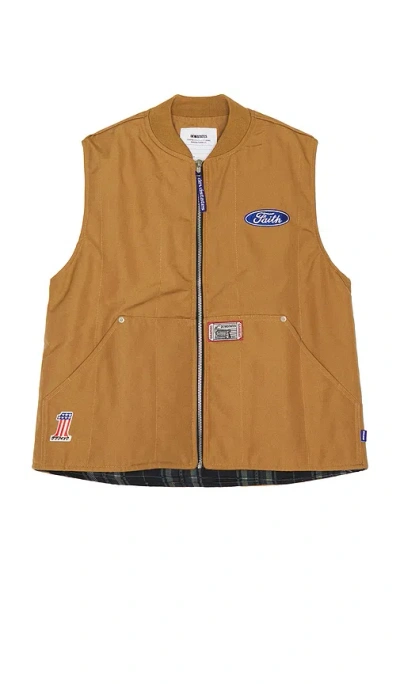 Deva States Faith Work Vest In 卡其色 & 棕色