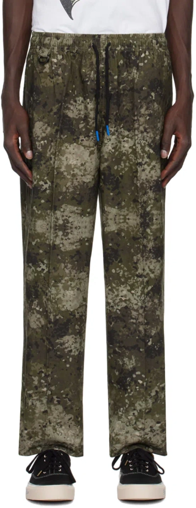 Deva States Green Camo Printed Easy Lounge Pants In Multi