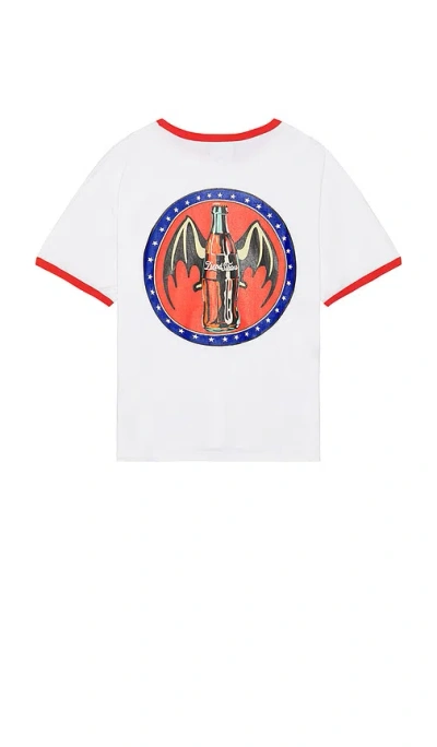 Deva States Havana Ringer T-shirt In White