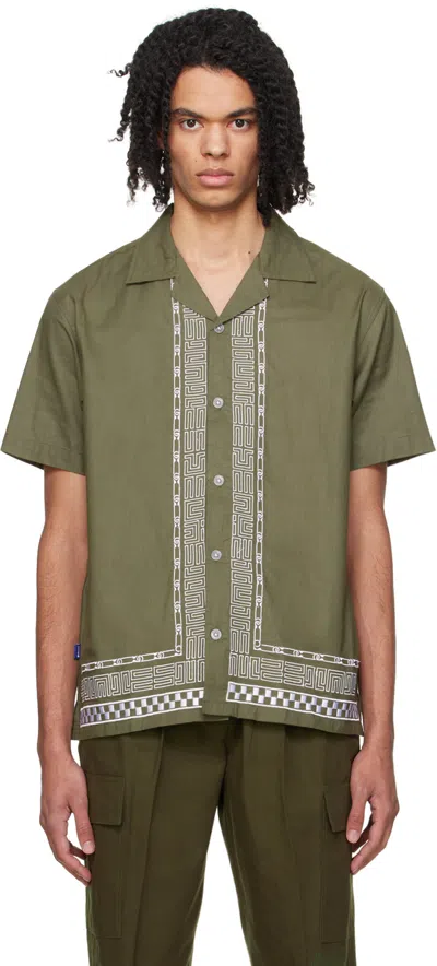 DEVA STATES KHAKI EMBROIDERED SHIRT