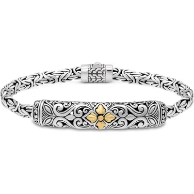 Devata 18k Gold & Sterling Silver Byzantine Chain Bracelet In Silver/gold