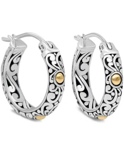 Devata 20mm Bali Filgree Hoop Earrings In Transparent