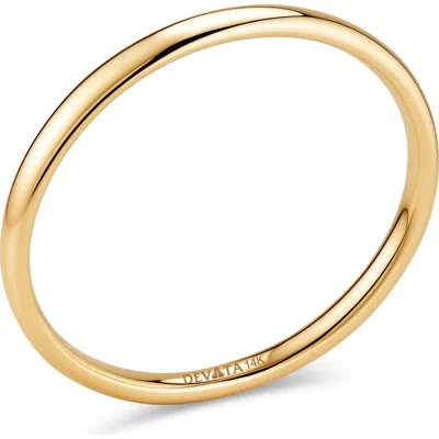 Devata 2mm Dome Forever Band Ring In Gold