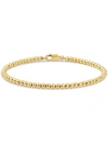 Devata 3mm Beaded Ball Chain Bracelet In Gold