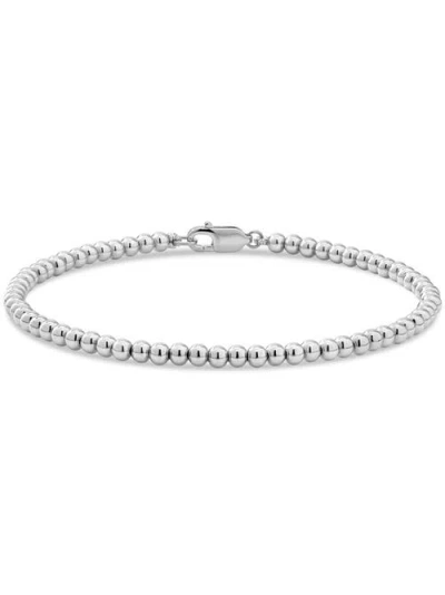 Devata 3mm Beaded Ball Chain Bracelet In White