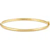 Devata 3mm Classic Oval Bangle Bracelet In Gold