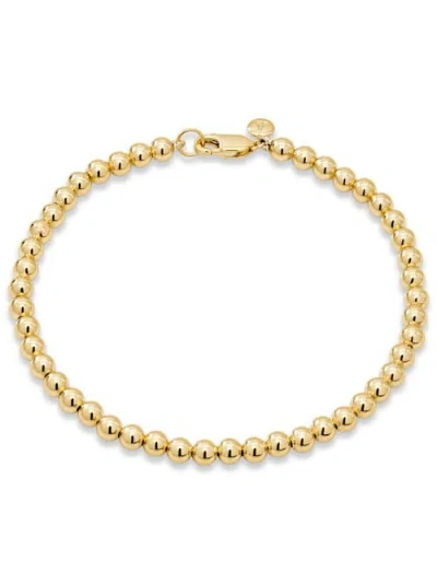 Devata 4mm Beaded Ball Chain Bracelet In Gold