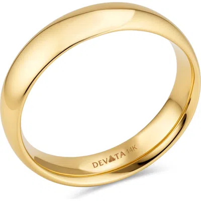 Devata 5mm Classic Dome Band Ring In Gold