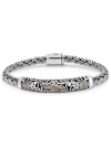 Devata Bali Filigree With Paddy Oval 5mm Chain Bracelet In Silver
