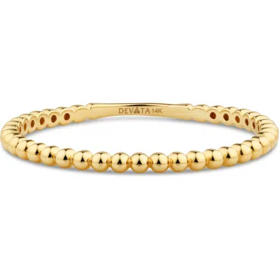 Devata Beaded Ball Ring In Gold