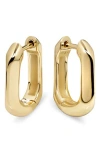 Devata Beveled Hoop Earrings In Gold