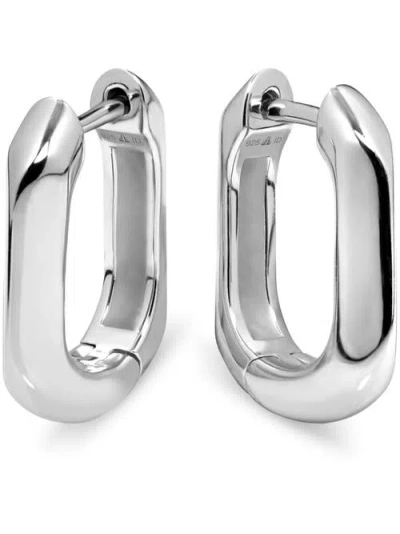 DEVATA DEVATA BEVELED HOOP EARRINGS