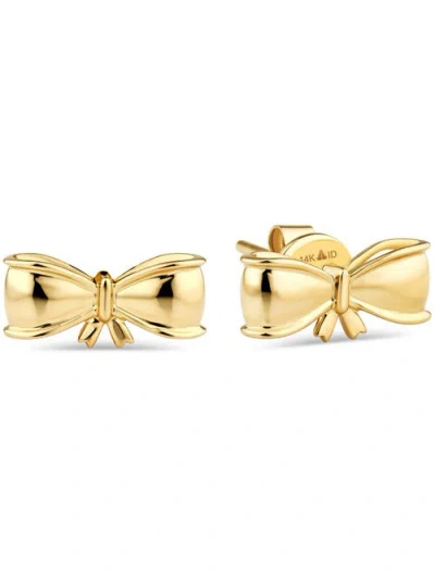 Devata Bow Stud Earrings In Gold