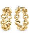 Devata Cable Link Hoop Earrings In Gold
