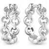 Devata Cable Link Hoop Earrings In Transparent