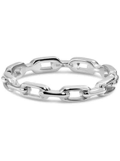 Devata Cable Link Ring In Burgundy