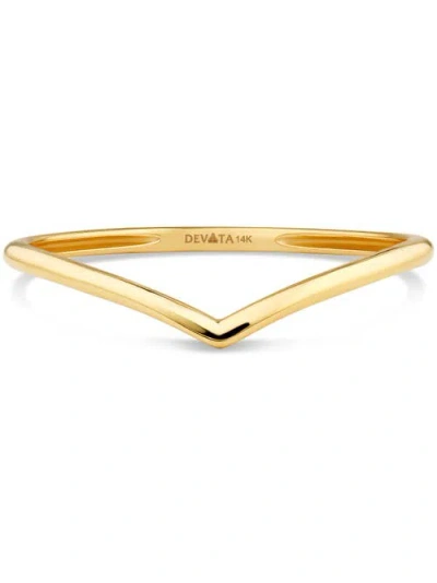 Devata Chevron Stacking Ring In Gold