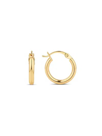 Devata Classic Hoop Earrings In 14k Gold, 10mm