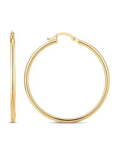 Devata Classic Hoop Earrings In 14k Gold, 35mm