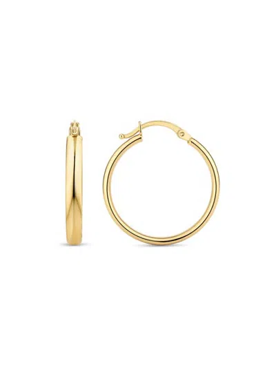 Devata Classic Oval Hoop Earrings In 14k Gold, 20mm