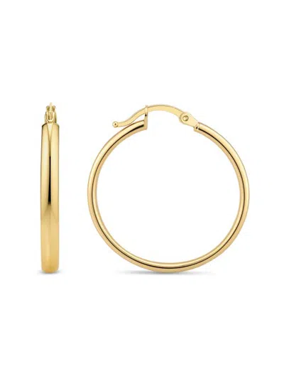 Devata Classic Oval Hoop Earrings In 14k Gold, 25mm