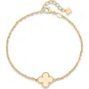 Devata Clover Charm Chain Bracelet In Gold