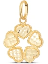 Devata Clover Heart Pendant In Gold