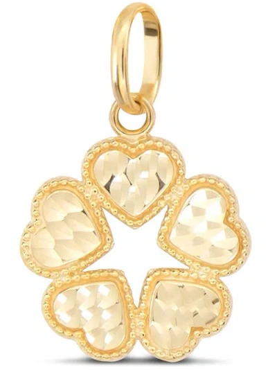 Devata Clover Heart Pendant In Gold